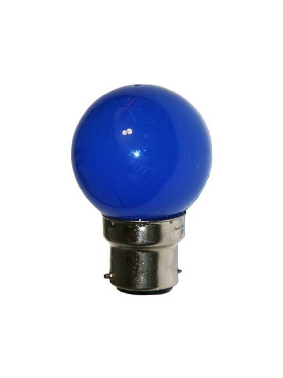 Sphérique Incandescence B22 15W Bleu