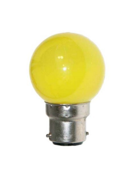 Sphérique Incandescence B22 15W Jaune