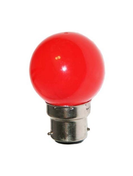 Sphérique Incandescence B22 15W Rouge