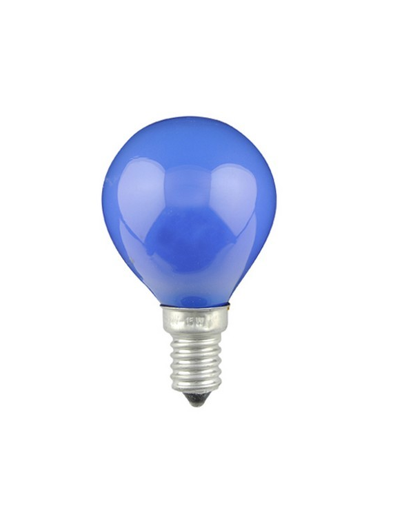 Sphérique Incandescence E14 15W Bleu