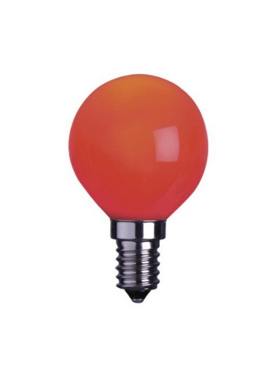 Sphérique Incandescence E14 15W Rouge