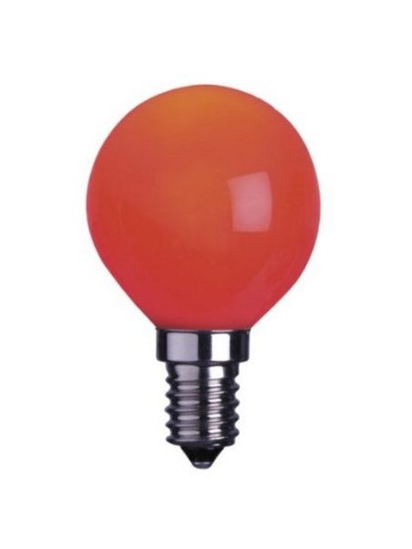 Sphérique Incandescence E14 15W Rouge