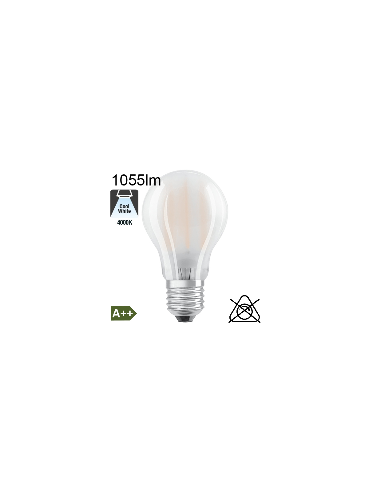 Standard Dépolie LED E27 1055lm 4000K