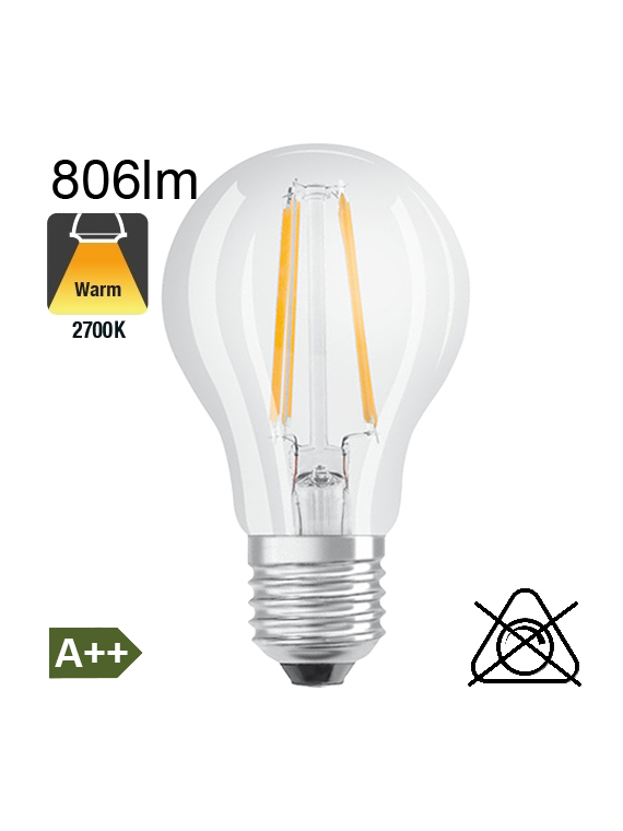 Standard LED E27 806lm 2700K