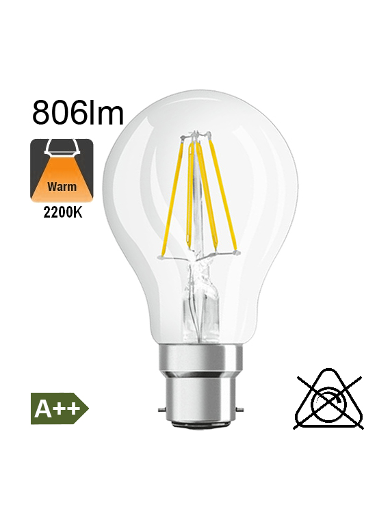 Standard LED B22 806lm 2700K