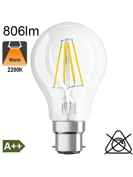 Standard LED B22 806lm 2700K