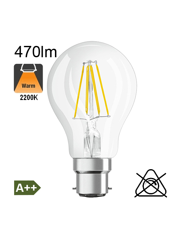 Standard LED B22 470lm 2700K