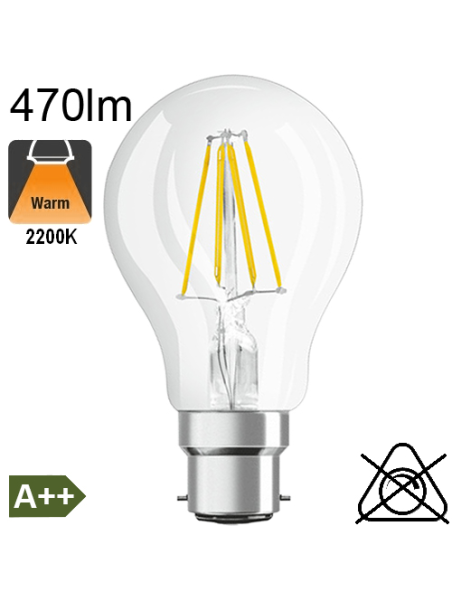 Standard LED B22 470lm 2700K