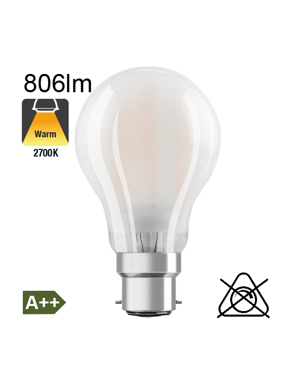 Standard Dépolie LED B22 806lm 2700K