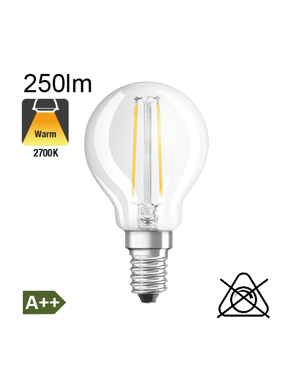 Sphérique LED E14 250lm 2700K