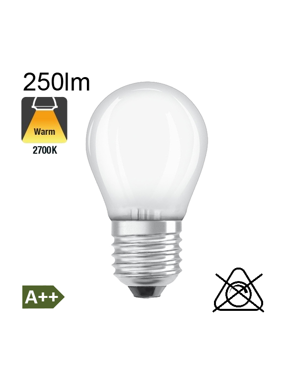 Sphérique Dépolie LED E27 250lm 2700K