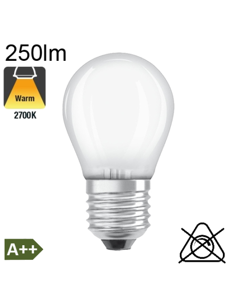 Sphérique Dépolie LED E27 250lm 2700K