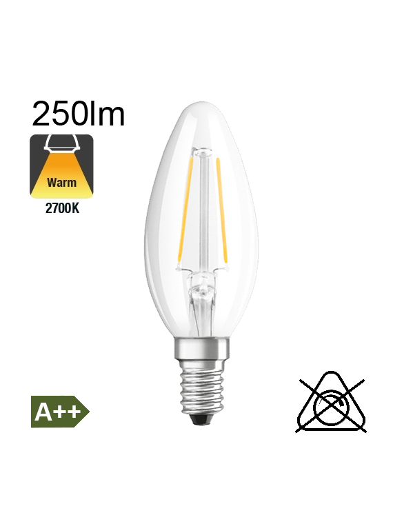 Flamme LED E14 250lm 2700K