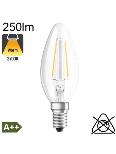 Flamme LED E14 250lm 2700K