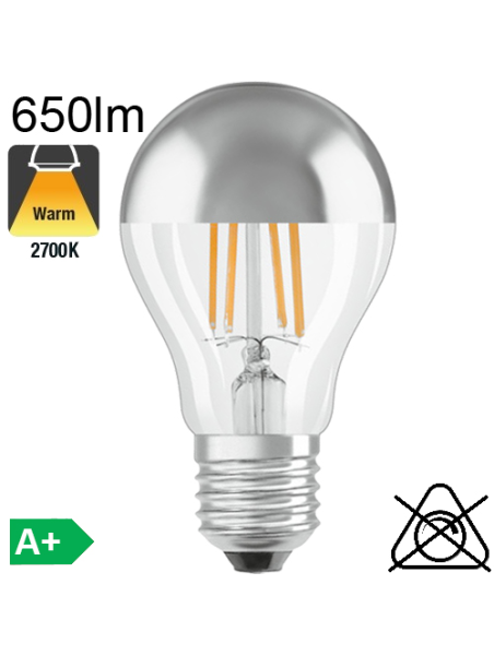 Standard Calotte Argentée LED E27 650lm 2700K