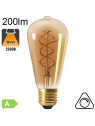 Edison ST64 Twisted Ambrée LED E27 200lm 2000K Dimmable