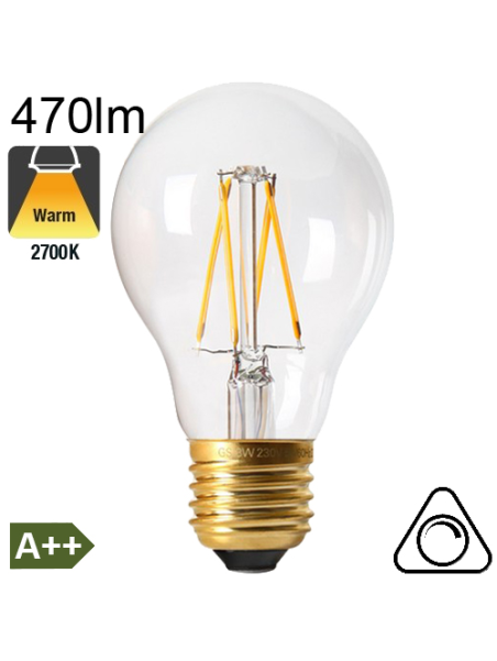 Standard LED E27 470lm 2700K Dimmable