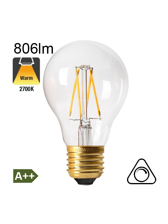 Standard LED E27 806lm 2700K Dimmable