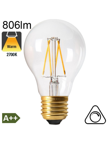 Standard LED E27 806lm 2700K Dimmable