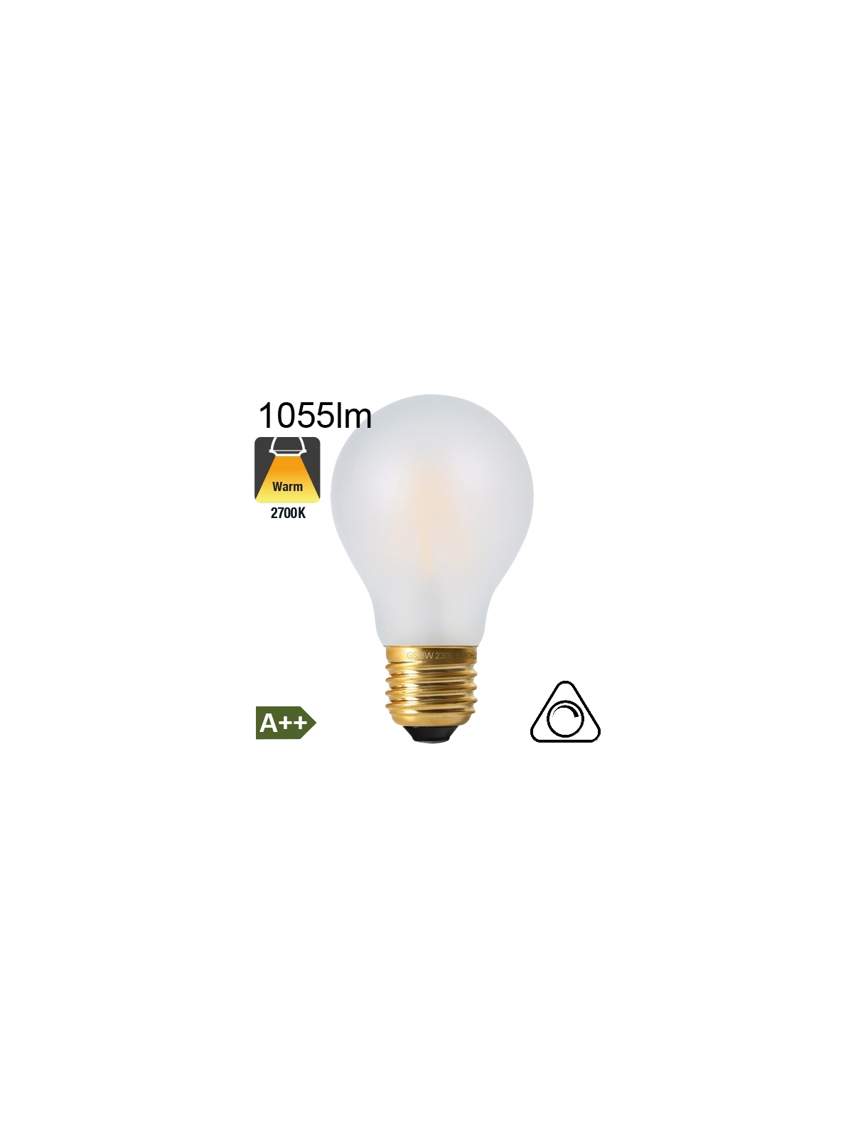 Standard Dépolie LED E27 1055lm 2700K Dimmable