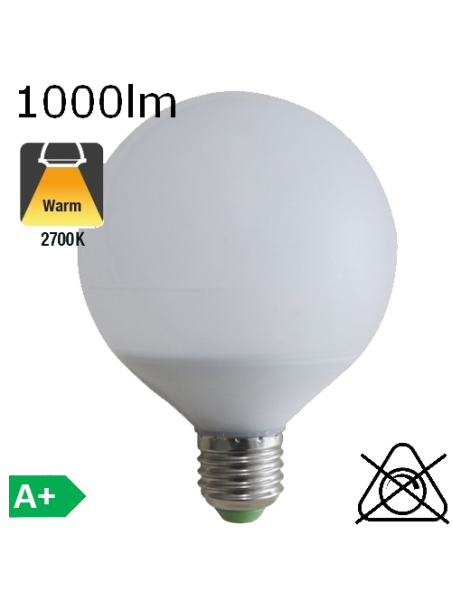 Globe LED Ø95 E27 1000lm 2700K