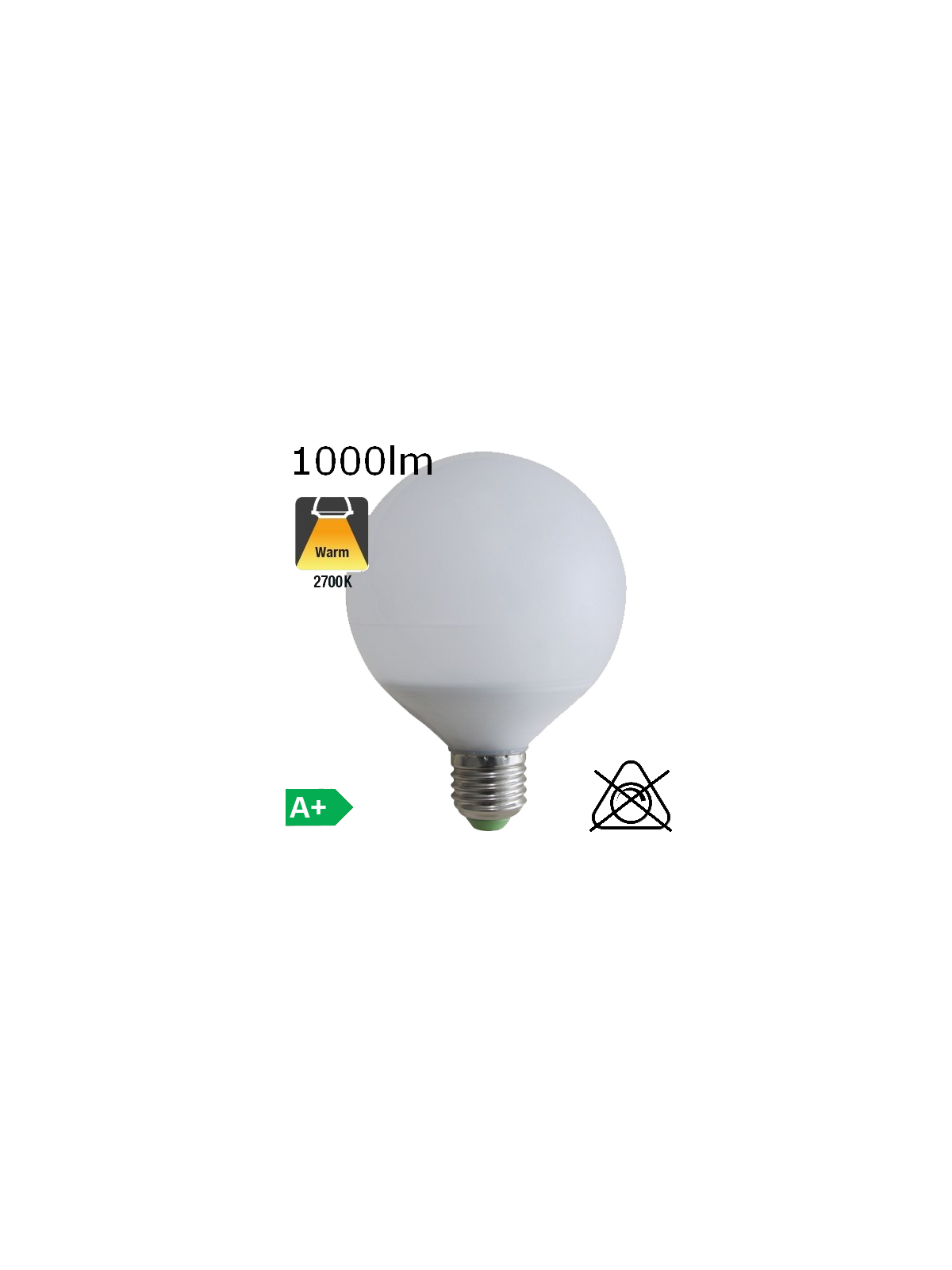 Globe LED Ø95 E27 1000lm 2700K