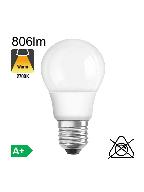 Standard LED E27 806lm 2700K