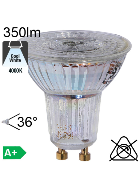 Spot LED GU10 350lm 4000K 36°