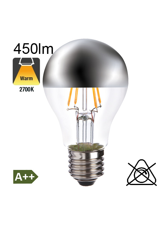 Standard Calotte Argentée LED E27 450lm 2700K