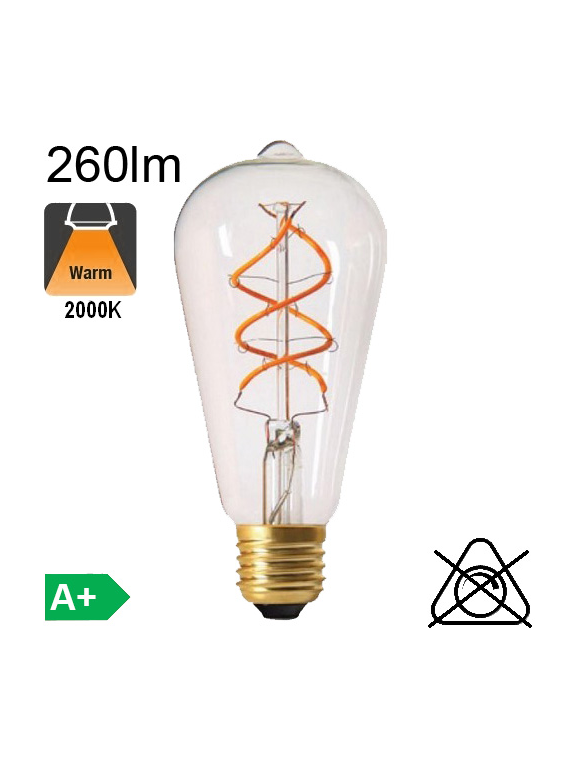 Edison ST64 Twisted LED E27 260lm 2000K