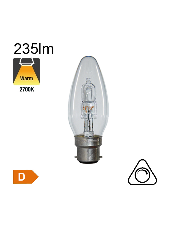 Flamme Halogène B22 20W 235lm