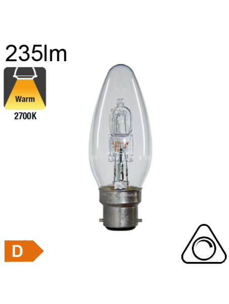 Flamme Halogène B22 20W 235lm