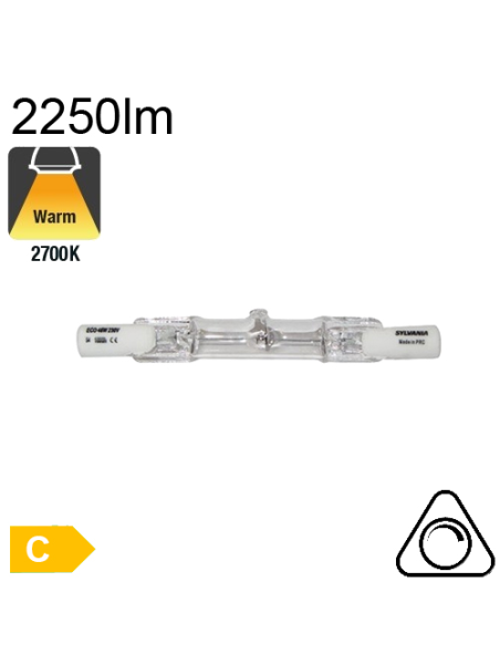 R7s 78mm Halogène 120W 2250lm