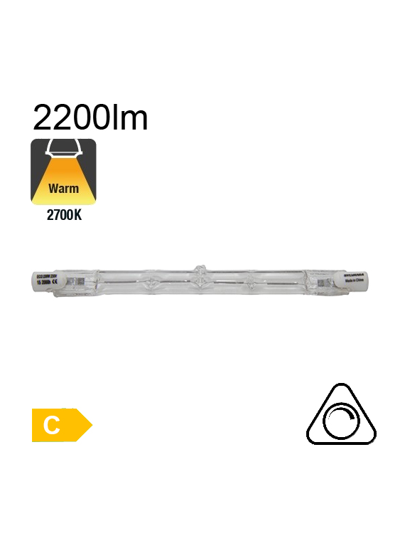 R7s 118mm Halogène 120W 2220lm