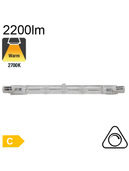 R7s 118mm Halogène 120W 2220lm