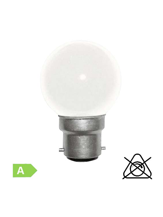 Sphérique LED B22 1W Blanc