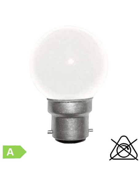 Sphérique LED B22 1W Blanc