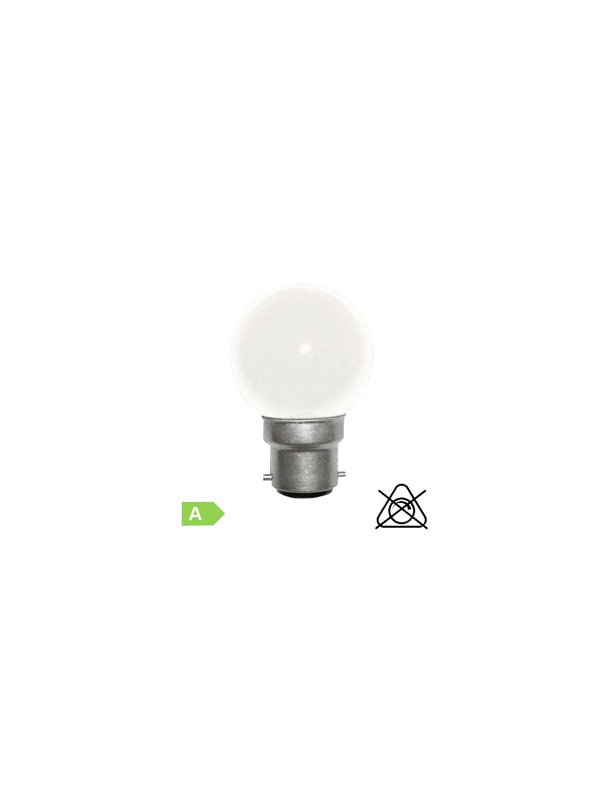 Sphérique LED B22 1W Blanc