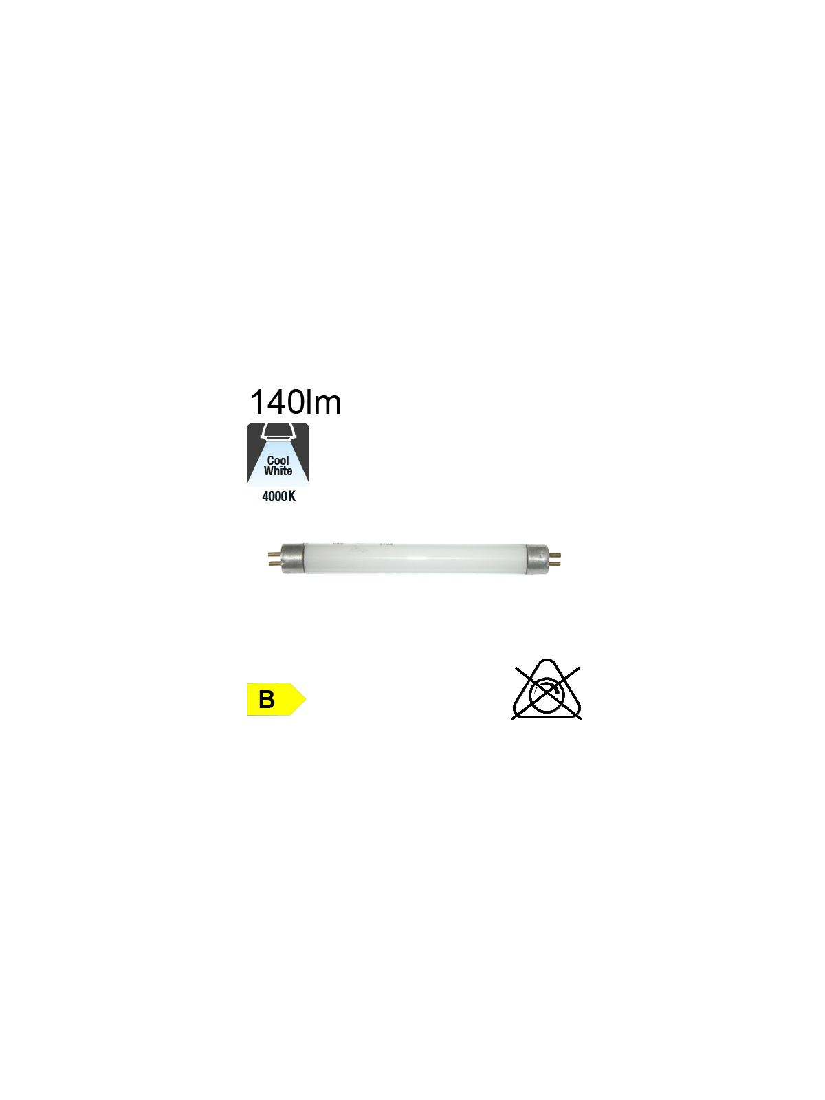 Mini Fluo T5 Ø16 4W 140lm 4000K