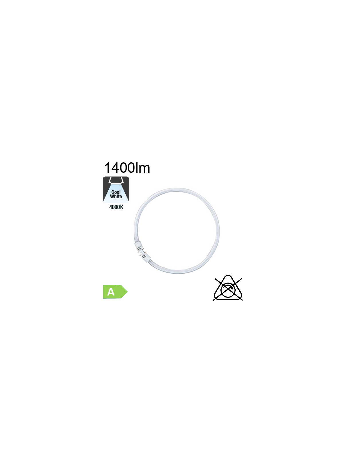 Circline T5 Ø16 Fluo 2Gx13 22W 1400lm 4000K