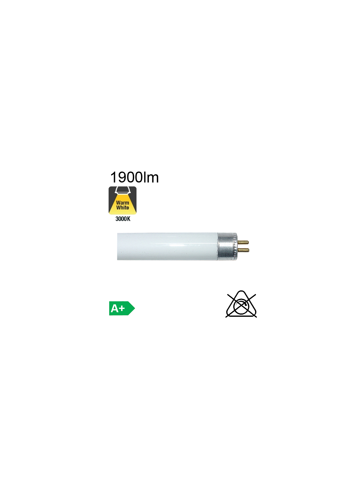 Lot de 20 Tubes led T5 Ø16 21W 1900lm 3000K