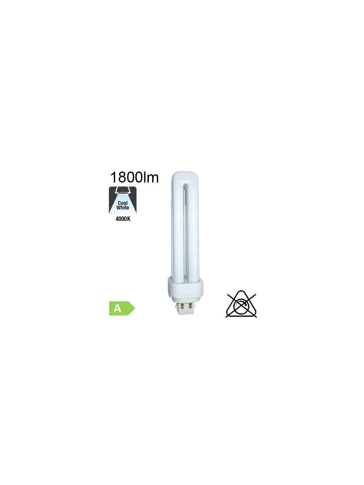 D/E LED LED 10W - 840 Blanc Froid | Équivalent 26W