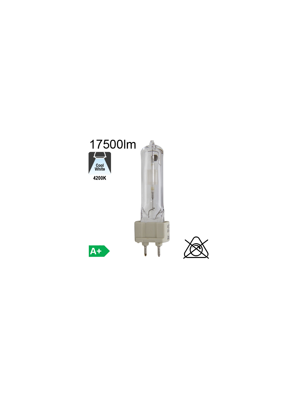 Tube Iodure Métallique G12 150W 17500lm 942 Brûleur Céramique