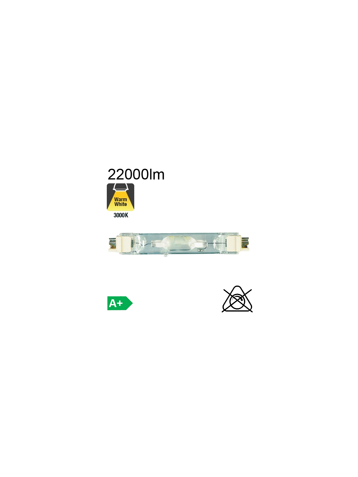 Tube Iodure Métallique Fc2 250W 22000lm 830