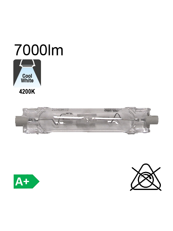 Tube Iodure Métallique Rx7s 70W 7000lm 942 Brûleur Céramique