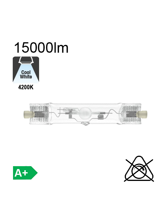 Tube Iodure Métallique Rx7s 150W 15000lm 942 Brûleur Céramique