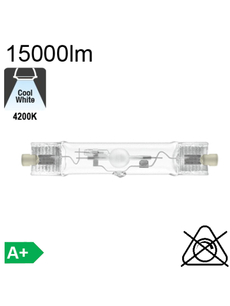 Tube Iodure Métallique Rx7s 150W 15000lm 942 Brûleur Céramique