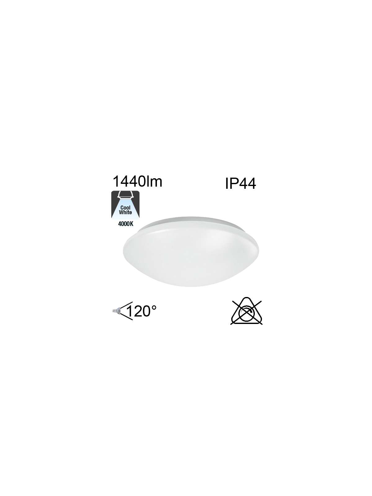 Hublot Led IP44 18W 1440lm 4000K