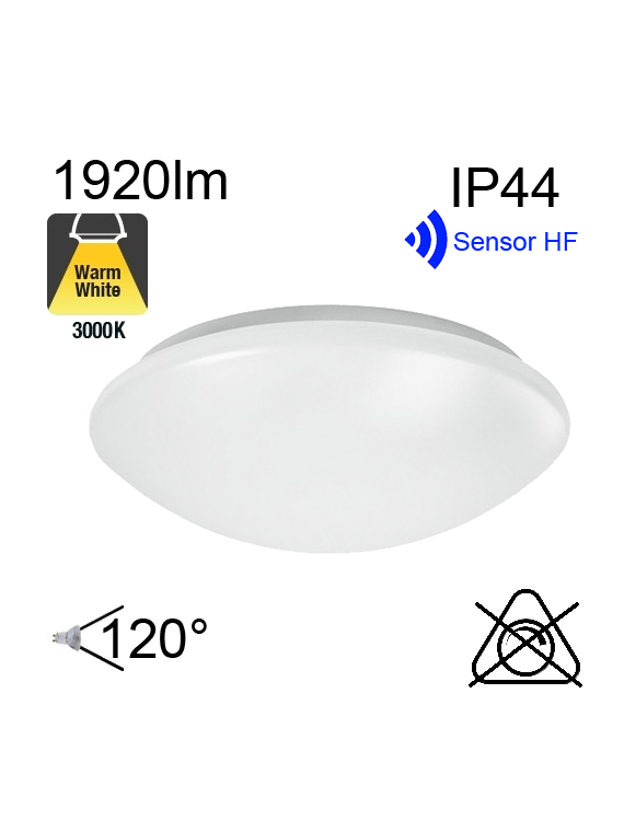 Hublot LED IP44 24W 1920lm 3000K sensor HF