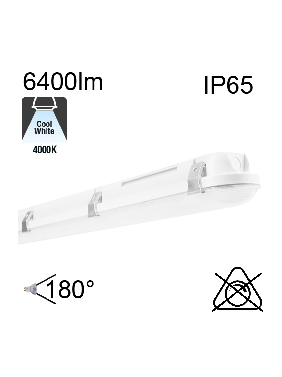 Réglette LED IP65 58W 6400Lm 4000K